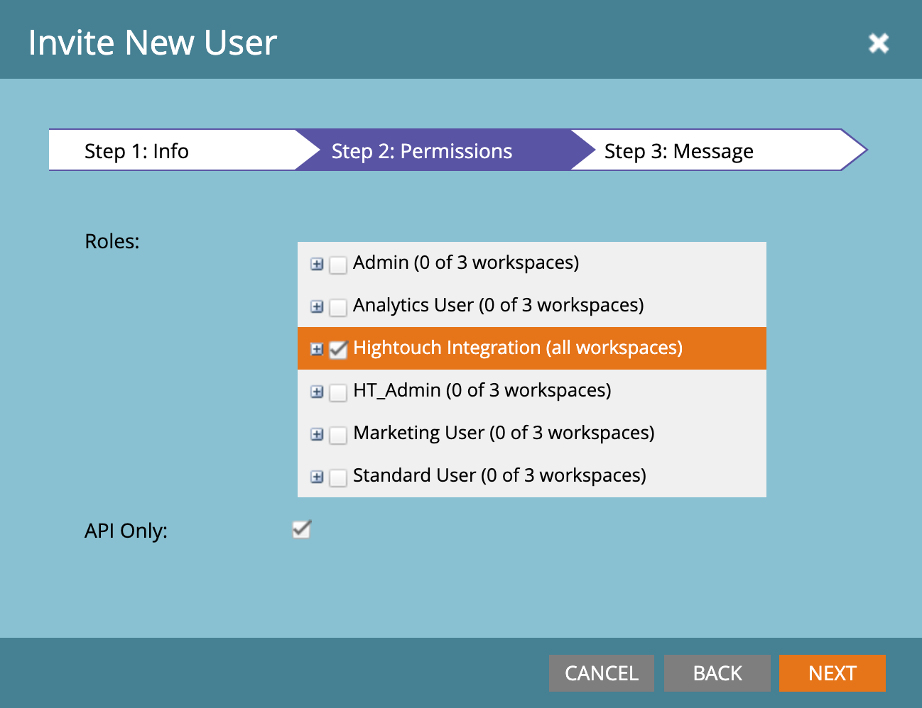 User creation in the Marketo UI